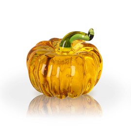 LONGWIN handmade crystal green pumpkin glass collectibles figurines art glass home decor tabletop paperweight glass home decor