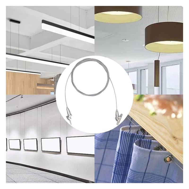 Chris.W 2Pack Art Gallery Ceiling Wall Mount Picture Hanging System