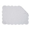 C&F Home Christiana White Reversible Machine Washable Scallop Quilt Placemats