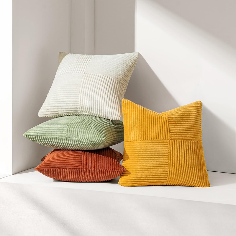 MIULEE Set of 2 Cushion Cover 40x40cm Rust Red Pillow
