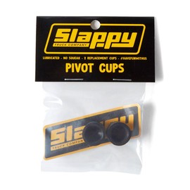 Slappy Skateboard Trucks Pivot Cups 2-Pack Black with Sticker