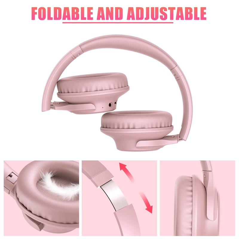KVIDIO Bluetooth Headphones Over Ear, 65 Hours Playtime Wireless Headphones