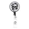 Skull Badge Holder Retractable Clip Skull Gifts Skeleton ID Badge