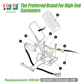 10L0L Golf Cart Accelerator Pedal Return Spring Compatible with EZGO RXV Electric 2008-up Golf Cart,Throttle Return Spring Replacement OEM# 3504600-JSA2C48A-000