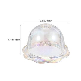 Kisangel 10pcs Transparent Wind Bell Beads Acrylic Bead Caps Jellyfish Fishing Beads for Wind Chimes Jewelry Craft