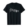 Apollo Command and Service Module and Lunar Lander Drawing T-Shirt
