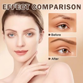 Eyebrow Stamp Kit,Light Brown Eyebrow Tint & Powder with Stencil