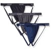 2(X)IST mens Micro Speed Dri Jock Strap 3-pack Base Layer Underwear, Black/Charcoal/Varsity Navy, Large US