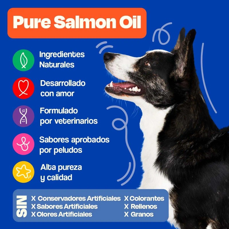 Dogelthy Pack De 3 Aceites De Salmón Para Perro Omega3