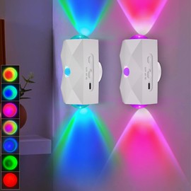 Eeutiwe Battery Operated Wall Sconces Set of Two, Motion Sensor Wall Light Indoor, 1500mAh Rechargeable Wireless Wall Sconces for Living Room/Hallway/Courtyard/Doorway/Bedroom Lamps Set of 2