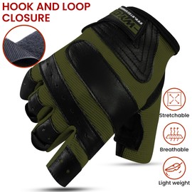 WYOX Weight Lifting Gloves for Gym Fitness Workout – Anti-Slip Padded Palm, Gym Gloves for Women & Men, Half Finger Exercise Gloves for Bodybuilding, Cycling, Rowing & Climbing Workout Equipment