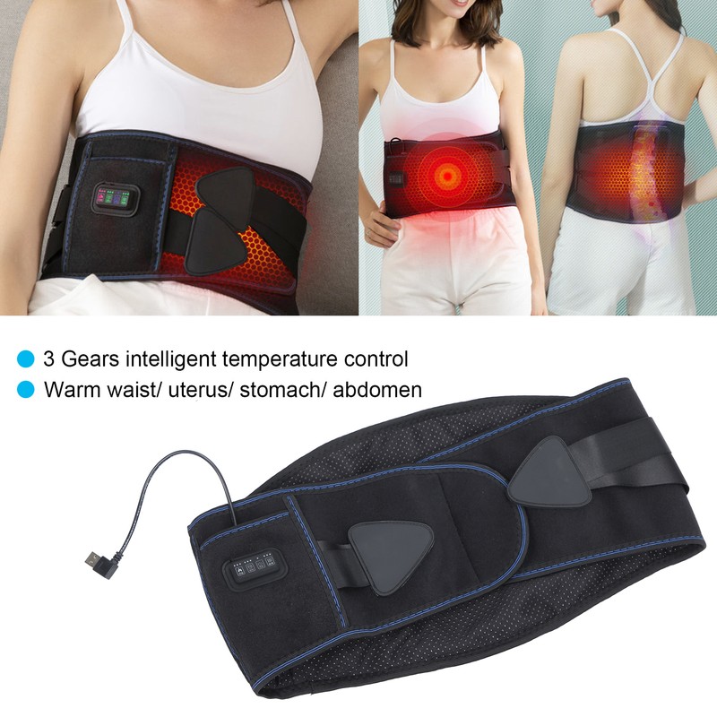 Heating Massage Waist Belt 3 Gears Adjustment Vibration Massage Back