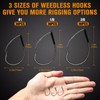 Dovesun 30PCS Weedless Hooks Wacky Rig Hooks Worm Fishing Hooks