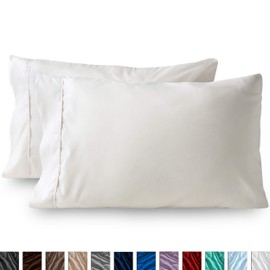 Bare Home Premium 1800 Ultra-Soft Microfiber Pillowcase Set - Double Brushed - Hypoallergenic - Wrinkle Resistant (King Pillowcase Set of 2, Ivory)