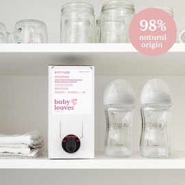 ATTITUDE Baby Dish Soap and Bottle Cleaner, EWG Verified Dishwashing Liquid, No Added Dyes or Fragrances, Tough on Milk Residue and Grease, Vegan, Vegan, Unscented, Bulk Refill, 67.6 Fl Oz