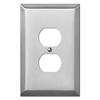 Oversized Stainless Steel - 1 Duplex Outlet Wallplate