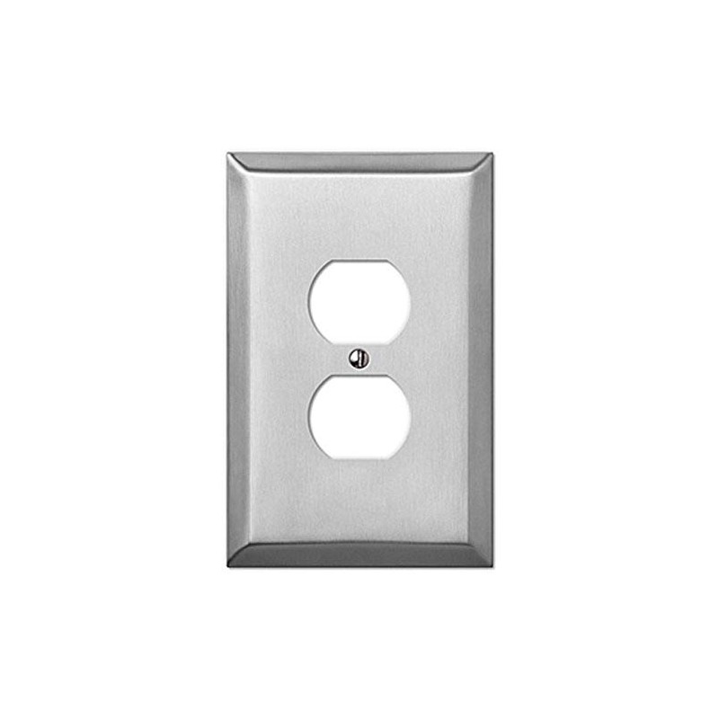 Oversized Stainless Steel - 1 Duplex Outlet Wallplate