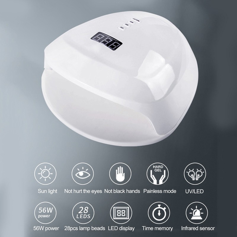 Nail Polish Dryer 56W Quick Curing UV Led Nail Lamp
