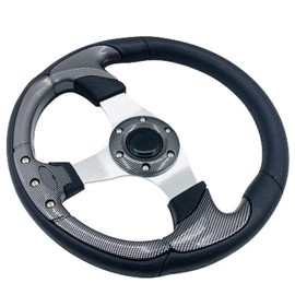 12.5"Golf Cart Steering Wheel for EZGO TXT RXV, Yamaha Golf Cart Steering Wheel Carbon Fiber Club Car DS and Precedent