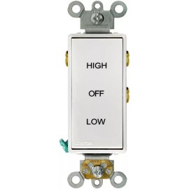 Leviton NEW Leviton 5685-W 15 Amp 120/277 Volt High/Low/Off Single Pole Double Throw