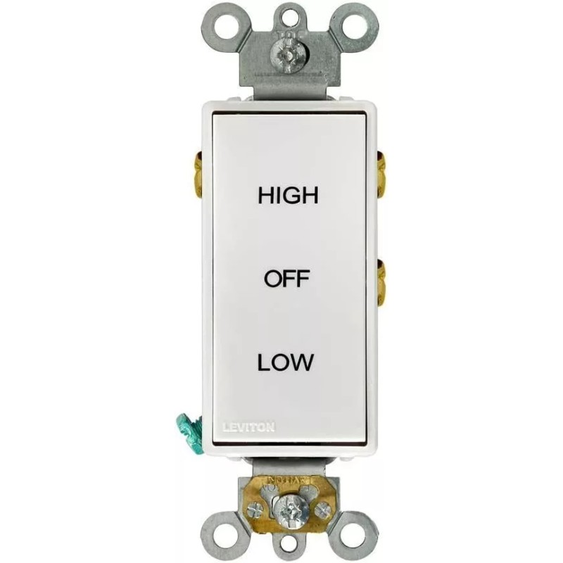 Leviton NEW Leviton 5685-W 15 Amp 120/277 Volt High/Low/Off Single