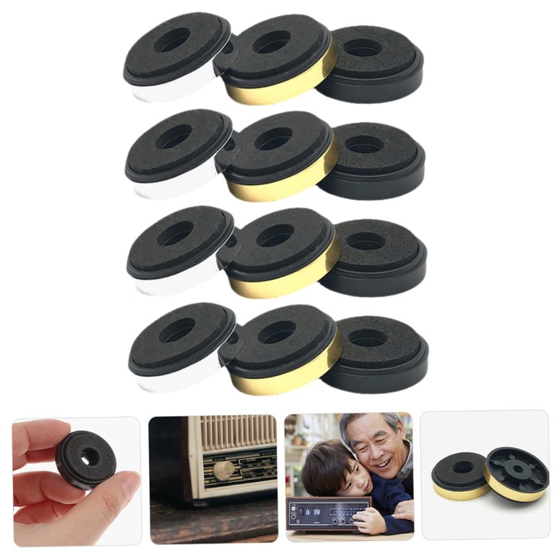 TEHAUX 12pcs Speaker Isolation Pads Vibration Dampers for Turntable Subwoofer