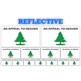 13 Pack An Appeal to Heaven Flags | (x2) 4x2 inch, (x4) 2x1 inch, (x7) 1x.5 inch flag stickers | Country State Flags Pack Stickers for Cars, Trucks, Laptops, Bikes, Toolboxes, Skateboards, Windows and More