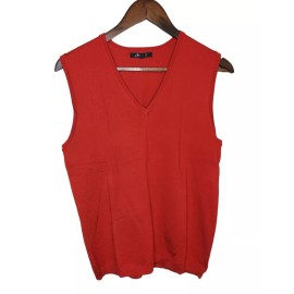 Affinity Apparel Women's Knit Sweater Vest New Red Formal Wear Size Med Uniform