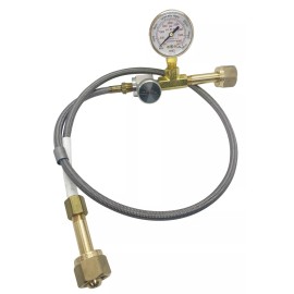 Preece Precision Oxygen Transfill 72" Hose with BLEED CGA540 Aviation Veterinary Medical