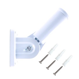 Tiardey White Multi-Position Flag Pole Mounting Bracket with Hardwares - Made of Aluminum alloy Adjustable stainless steel single hole base