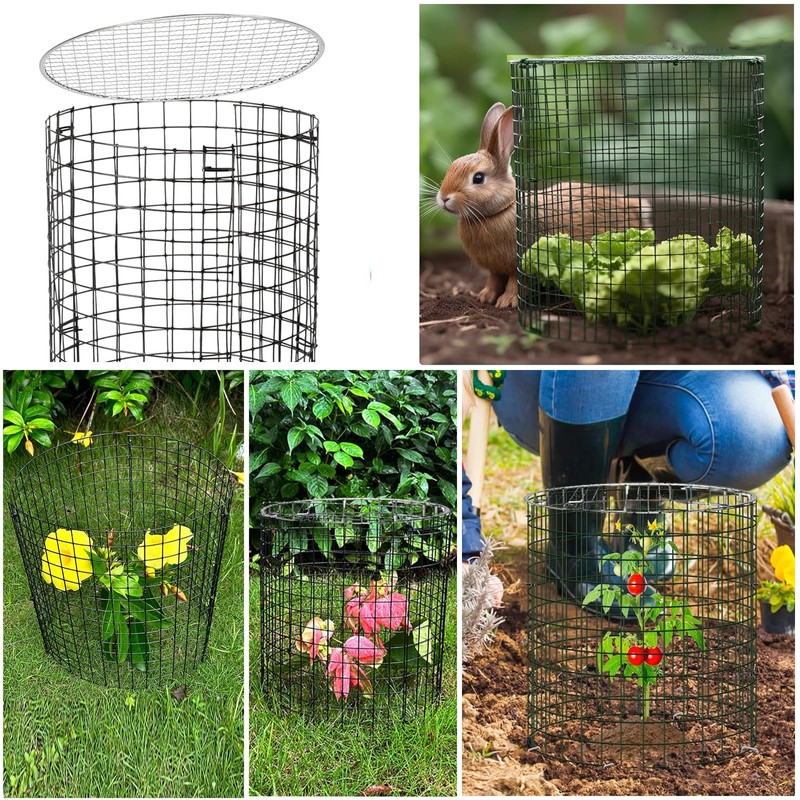 6 Pack Plant Protector from Animals with Lid, 23.15 x