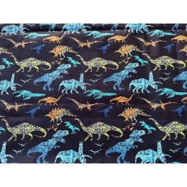Hi Fashions Dinosaurs (Stamped) Novelty 100% Cotton Fabric by the Quarter Yard 9" x 44"