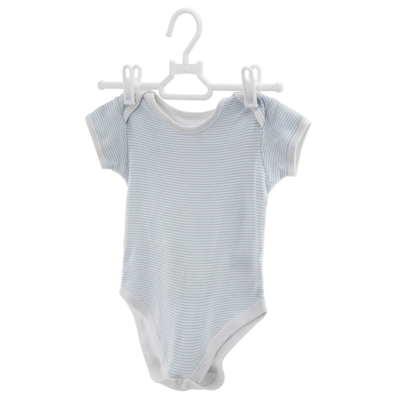 HANGERWORLD 10 White 30cm Childrens Plastic Top Coat Clothes Garment