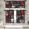 Tayney Coffee Kitchen Window Curtains Valance and Tier Set, Black