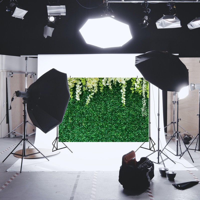 Artificial Leaves Photography Background Fabric Birthday Party Decoration Backdrop