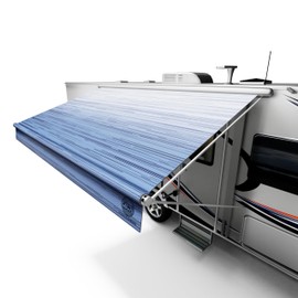 Heavy-Duty RV Awning Fabric Replacement 13ft – Camper Awning Fabric Replacement, 19.5oz Heat-Sealed Vinyl, UV-Resistant, Sunproof, Weatherproof, Universal Outdoor Canopy for RVs, Motorhomes & Trailers