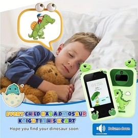 Dinosaur & Unicorn Youngsters' Toy Smartphone - Safe & Educational Play for Ages 3-8, Dual Camera, Music Player, Touchscreen Games & Activities, USB Rechargeable - Ideal Gift for Boys & Girls - Color: Purple Unicorn Style