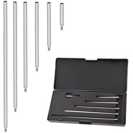 Precision Dial Indicator with Magnetic Base Holder – Fine Adjustable Long Arm 0-1" Professional Dial Gauge 0.001" – Ultimate Tool for Accurate Measurements (Extension Stem Rod Set)