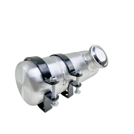 JSD 0.48 Gallon Spun Aluminum Gas Tank 4x10 With Bracket End Fill 1/4" NPT Outlet