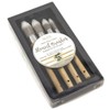 Clarity Stencil Brushes Set of 4: Extra-Fine Synthetic Bristles, Bamboo