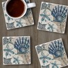 Thirstystone Tide Pool Shells 4-Pack Tumbled Tile Stone Coasters with