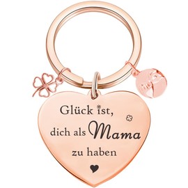 Mum Gift Best Mum in the World Keyring Best Mama Ever Jewellery Mother's Day Gift Birthday Gift From Daughter to Mother, Rose Gold, Rose-Gold