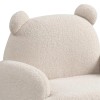 Lilola Home Raelynn 25.5"W Beige Sherpa Fabric Bear-Shaped Kids Armchair