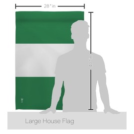 Americana Home & Garden HS140171-BO Nigeria World Nationality Decorative Vertical, House Flag Set 28"x 40" w/Flagpole, Multi-Color