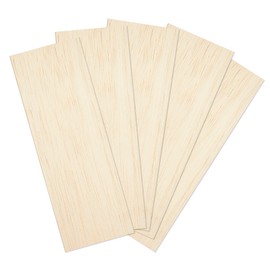 Balsa Wood Sheets 1/8" Inch Thick 12" x 4" Unfinished Wooden Board by Craftiff (5 Pack)