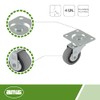 Amig - 4er-Pack Möbelrollen Modell 2502, mit Platte und Kugellagern,