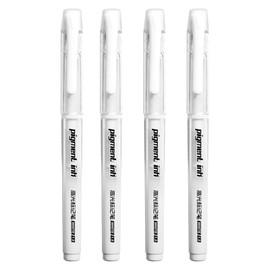 LINXINS White Gel Pen set 1.0mm White Ballpoint Pen Highlighter for Black Paper,Sketching,Drawing, Sketching, Writing, adult coloring books,Illustration (Pack of 4)