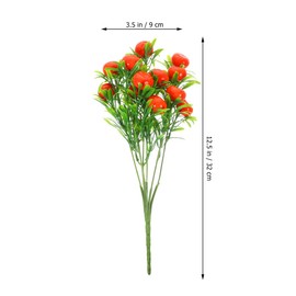 BESTOYARD 4 Pcs Lifelike Artificial Strawberry Bunches - Vibrant Faux Fruit Decor for Home Office & Seasonal Decorations - 12.59 X 3.54 X 4.72 Inch Arrangement