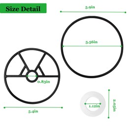 WAO ZONE SP0710 Vario-Flo Pool Filter Valve Parts Spider Gasket Kit Replacement for Hayward 1 1/2" SP0710 SP0710X SP0711 SP0712，6PCS