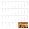 BENECREAT 32 Pcs Perforated Board Hooks Acrylic Pegboard Hooks Set